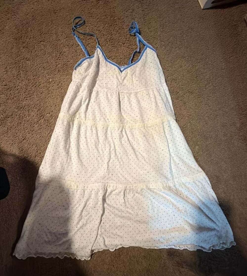 Y2K Heart Pink Victoria's Secret Polka Dot Babydoll Slip Dress
